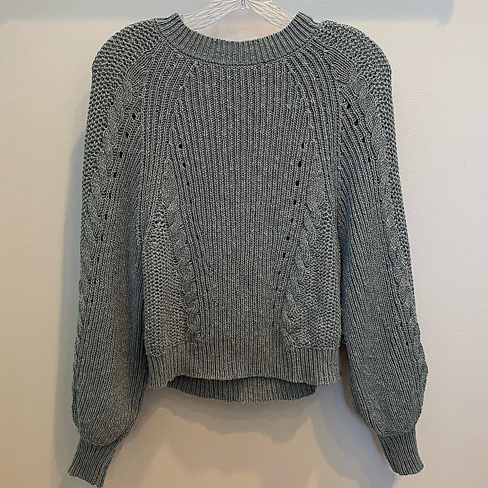 American Eagle Dusty Blue Knit Sweater